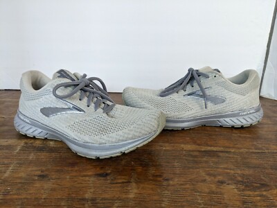Brooks Revel Running Shoes, White/Gray, Women's B EUC