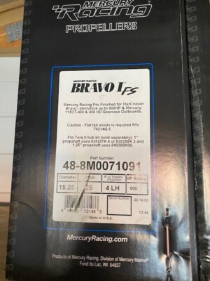 Hélice Mercury BRAVO I XS Aço Inox 15.25 Diâmetro / Passo 30 / 4rh