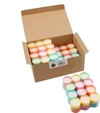 Tea Light Candles 6 to 7 Hr Extended Burn Time, 96 Pack, Multicolor,