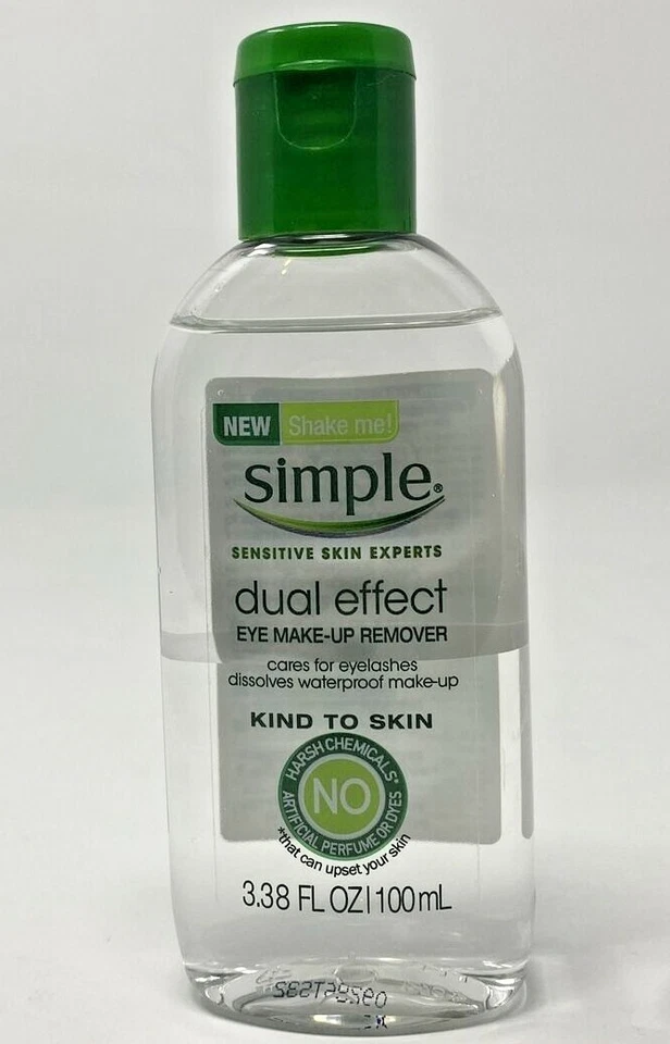 Desmaquillante de ojos efecto doble simple tipo para la piel (3) paquete de tres 3,38 OZ cada uno Foto 2 de 3