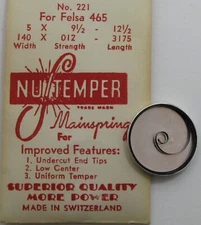 Felsa 465 11 1/2 lignes ...  watch parts blue alloy mainspring #770