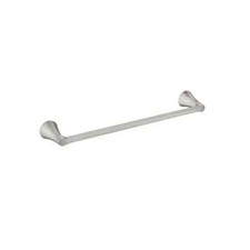 MOEN Y0918BN, 18-in Single Towel Bar w Mounting Kit, Wall Mount, Brushed Nickel