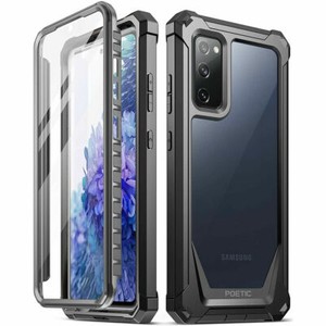 for Galaxy S20 FE 5g Phone Case Clear Hybrid Bumper Shockproof Cover Black
