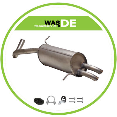 Auspuff Endschalldämpfer VW FOX 1.4 TDI 51 KW, BJ. 2005-2009 mit Montagesatz
