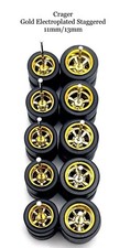 5x Hw 55 Gasser Wheels W Rubber Tires For 164 Gold Elect Cragar 1113