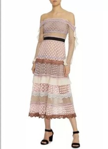 self portrait bellis lace trim dress