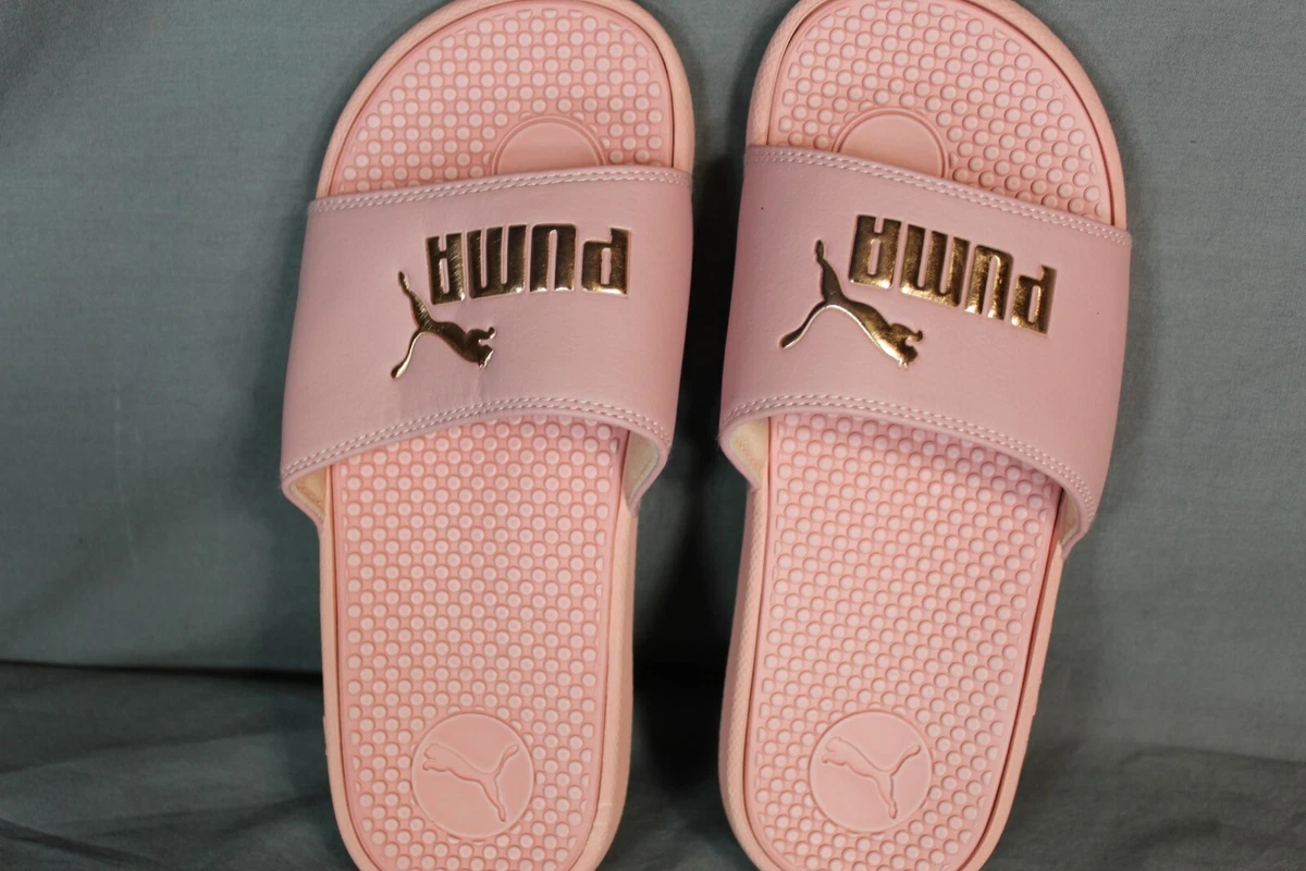 Puma Popcat Women s Slippers Peach Beige Puma Silver 5 eBay