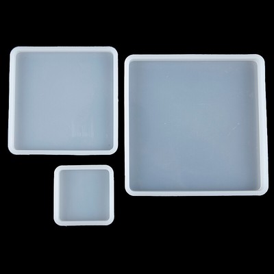 Square Silicone Casting Epoxy Molds For DIY Resin Tray Coaster Jewelry Mould _cn