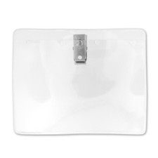 Large Horizontal Badge Holder with Clip