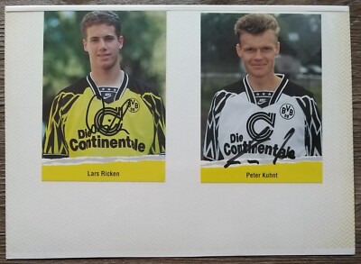 4 autographs Lars Ricken Kuhnt Wiegandt Zöllner BVB original signed # 173