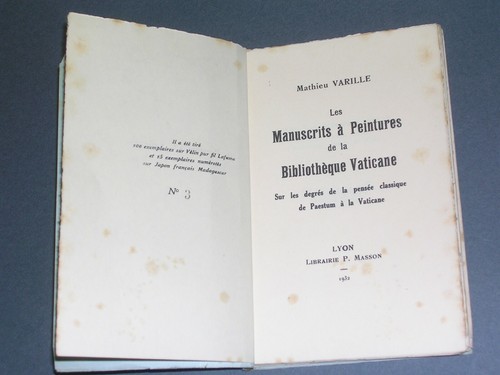 Vatican M. Varille les manuscrits à peinture de la bibliothèque vaticane 1932 - Bild 3 von 5