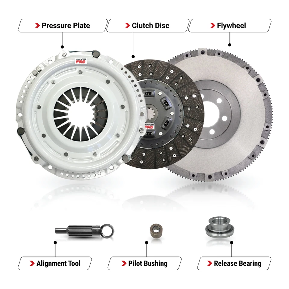 Kit de embrague y volante ClutchMaxPRO etapa 2 para Corvette Chevy GM 1957-1978 de 10,4" Foto 2 de 4