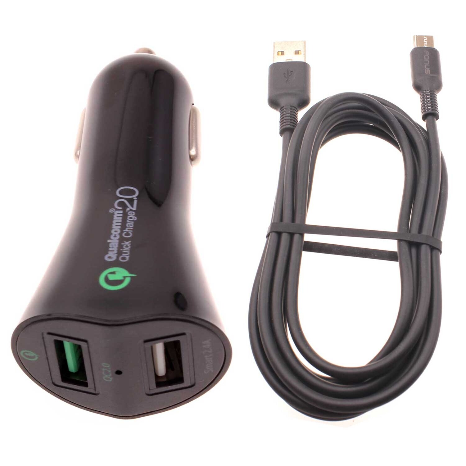 30W Fast Car Charger for Samsung Galaxy Z Fold6 with 6ft Type-C 2-Port USB Cable