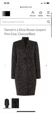 Damsel In A Dress Rowan Leopard Print Coat, Charcoal/black £275