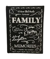 Family Memories Photo Album, Small Black Album, Holds 24 Photos Organize Gift.