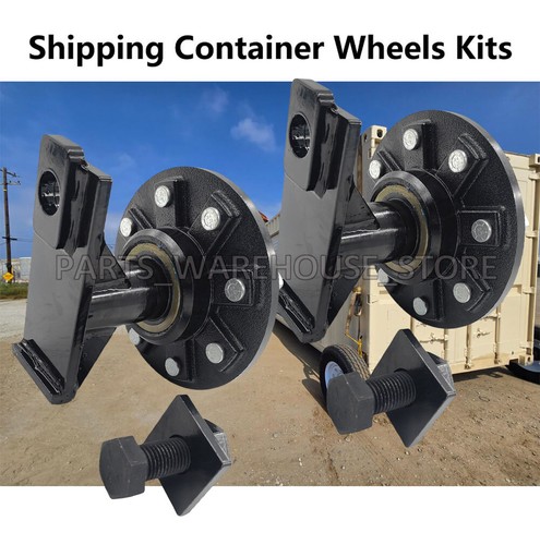 Shipping Container Wheels 8x6.5" Lug Bolt on Spindle Kit For 20/40ft Container - Picture 2 of 9