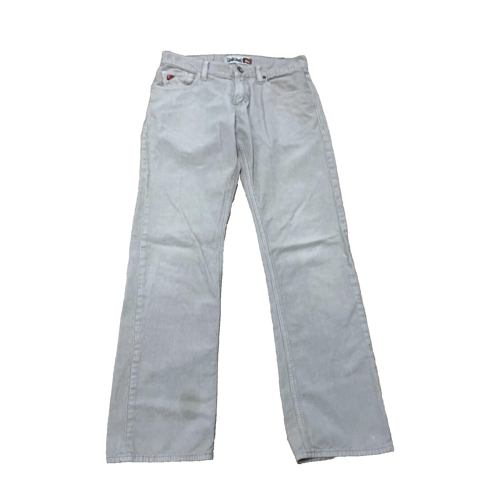 QUIKSILVER Quik Corduroy Pants Men 29 Khaki Beige Y2k Lightweight Beach Sk8 Rare