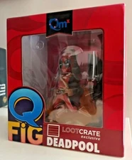 Q Fig Marvel Deadpool Red Outfit Lootcrate 2015 Brand New