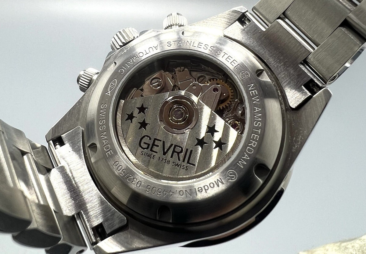 Gevril New Amsterdam Automatic Chronograph Mens Watch | eBay