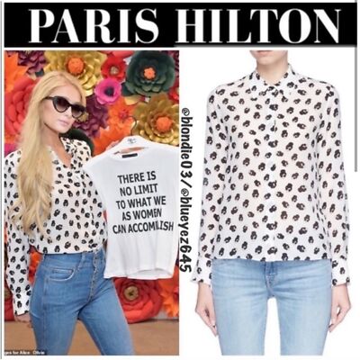 Alice Olivia “Willa” Stace Face button down shirt S