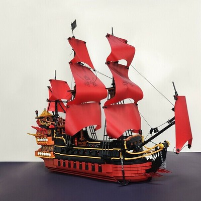 Building Blocks MOC 6002 Pirates Queen Revenge DIY Ship Toys