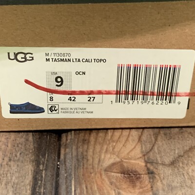 MENS US 9 UGG TASMAN LTA CALI TOPO SLIPPER SHOE OCEAN BLUE  display picture 1