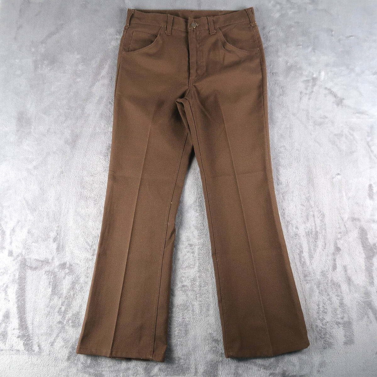 Vintage 70s Lee Rider Slacks Boot Cut Pants Brown Men's Size