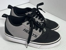 Heelys Pro 20 Roller Skate Shoes Youth Size 3 Gray Black Lace Up Sneakers