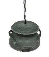Milk Can Pendant in Weathered Zinc