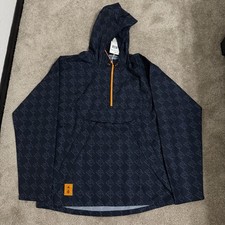 Size Large - Men Adidas Real Madrid 1/2 Zip Windbreaker Jacket Black IT3796