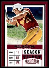 2017 Panini Contenders Draft Picks Ticket Paul Molitor Minnesota Golden Gophers