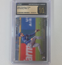 Topps Stadium Club Bobby Witt Jr. #2 Kansas City Royals Rookie CGC Pristine 10