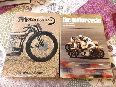 312FP Lot of 2 Hard cover Books about Motorcycles Classic Motorcycles