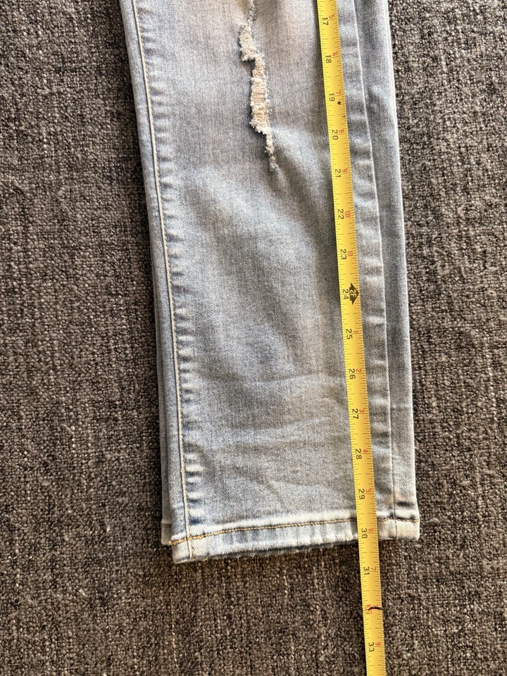 Pantalones de mezclilla Rue 21 Premium ajustados Supreme Flex desgastados, lavados ligeros para hombre 32X30 Foto 4 de 4