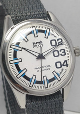 HMT Pilot 17 Jewels Hand-Winding Wrist Watch For Men's In Working Condition