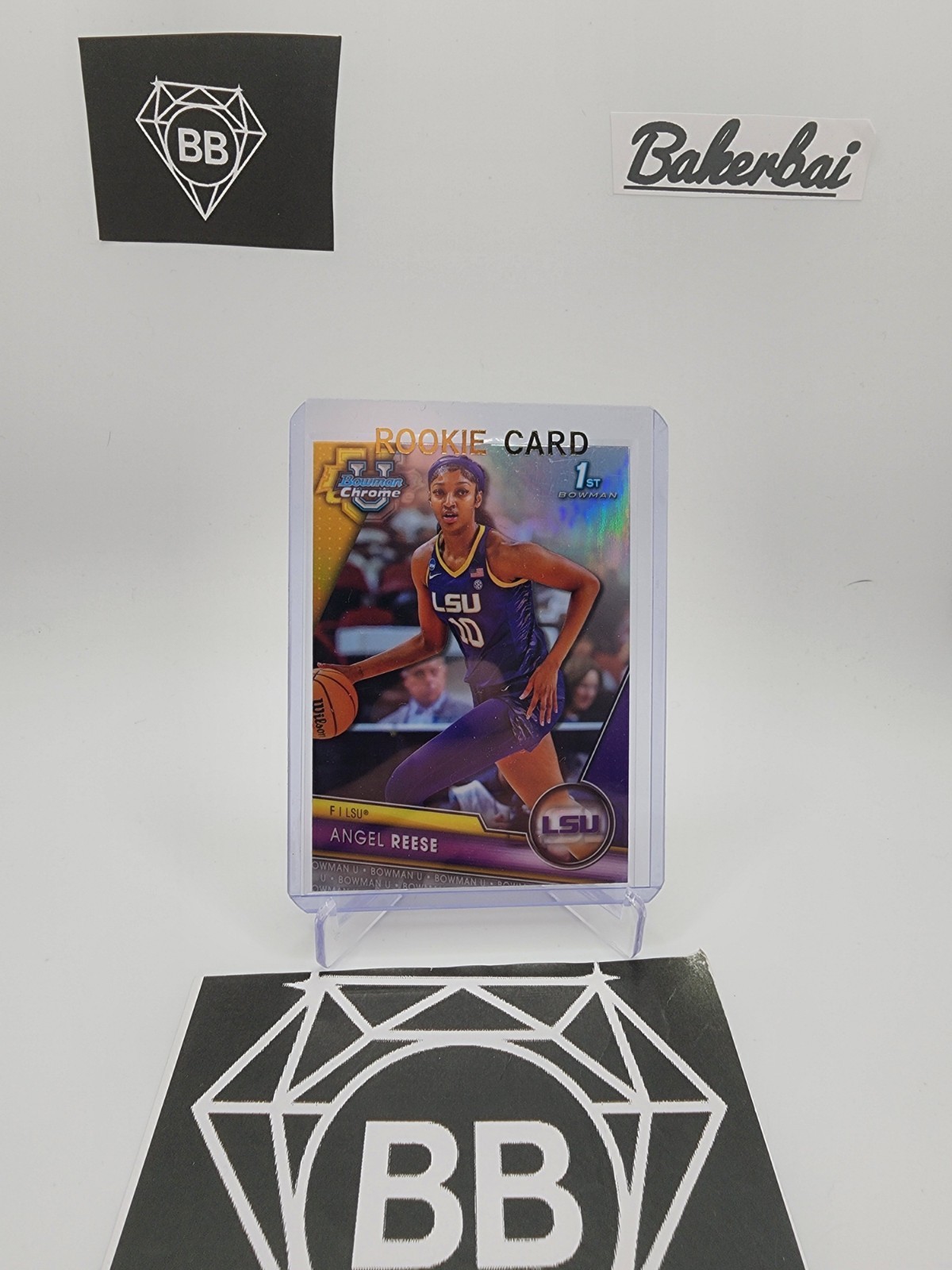 2023-24 Bowman University Chrome - Angel Reese #49 Refractor (RC) LSU Louisiana