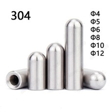 304 Stainless Steel Round Head Parallel Pins With Internal Thread 4 5 6 8