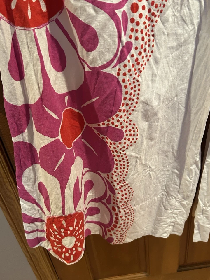 Farm Rio Maia Linen Jumpsuit Floral Pink Combo Size Medium - Image 4 of 4