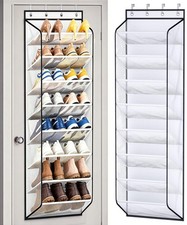 Large Pockets Over the Door Shoe Organizer for Closet Hanging Shoe Rack for D...