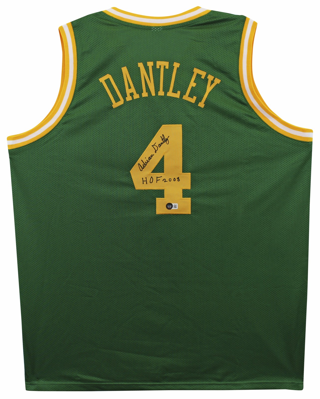 Adrian Dantley Autographed Signed Utah Jazz "HOF 08" Authentic Green Pro Style Jersey BAS Witnessed 