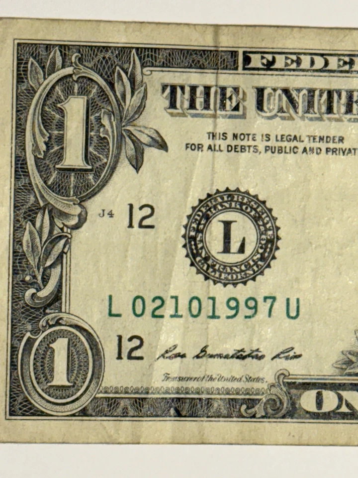 One Dollar Bill Birthday Note February 10 1997 02/10/1997 Low Print Run Series ¥ - Image 3 of 4