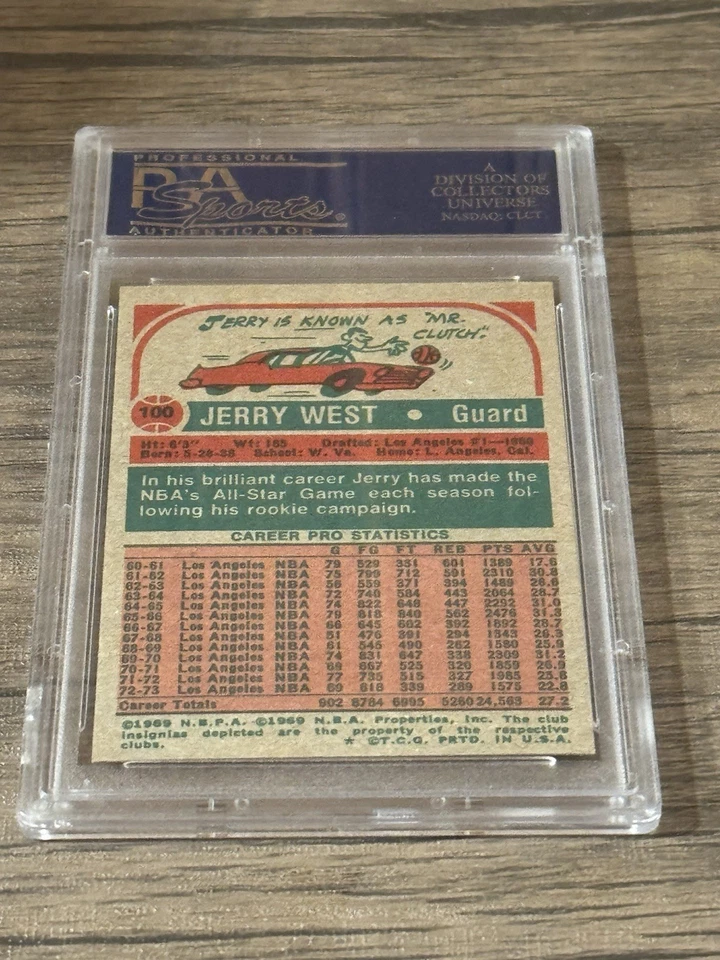 1973 Topps Baloncesto #100 Jerry West PSA 8  Foto 3 de 4
