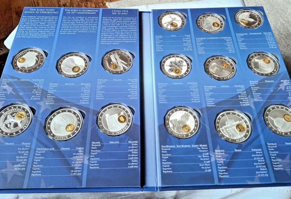 15 Medaillen 10 JAHRE EURO -MÜNZEN 2016  Auflage 9.999 - Bild 2 von 4