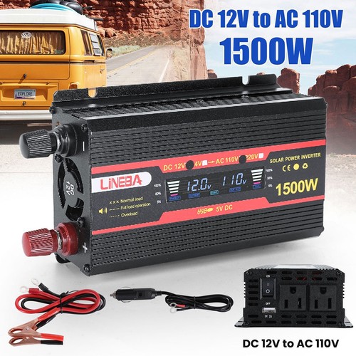 Grande 5000W Inverter Auto Display LED DC 12V 24V a AC 110V Convertitore Solare Camper - Foto 26 di 45