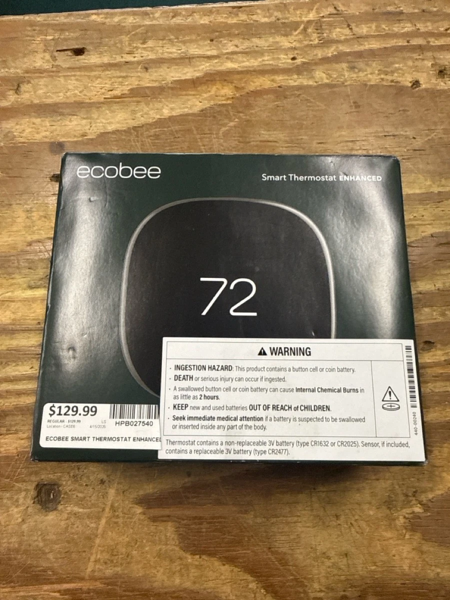 Ecobee Smart Thermostat Enhanced Black EB-STATE6L-01 (HPB027540)