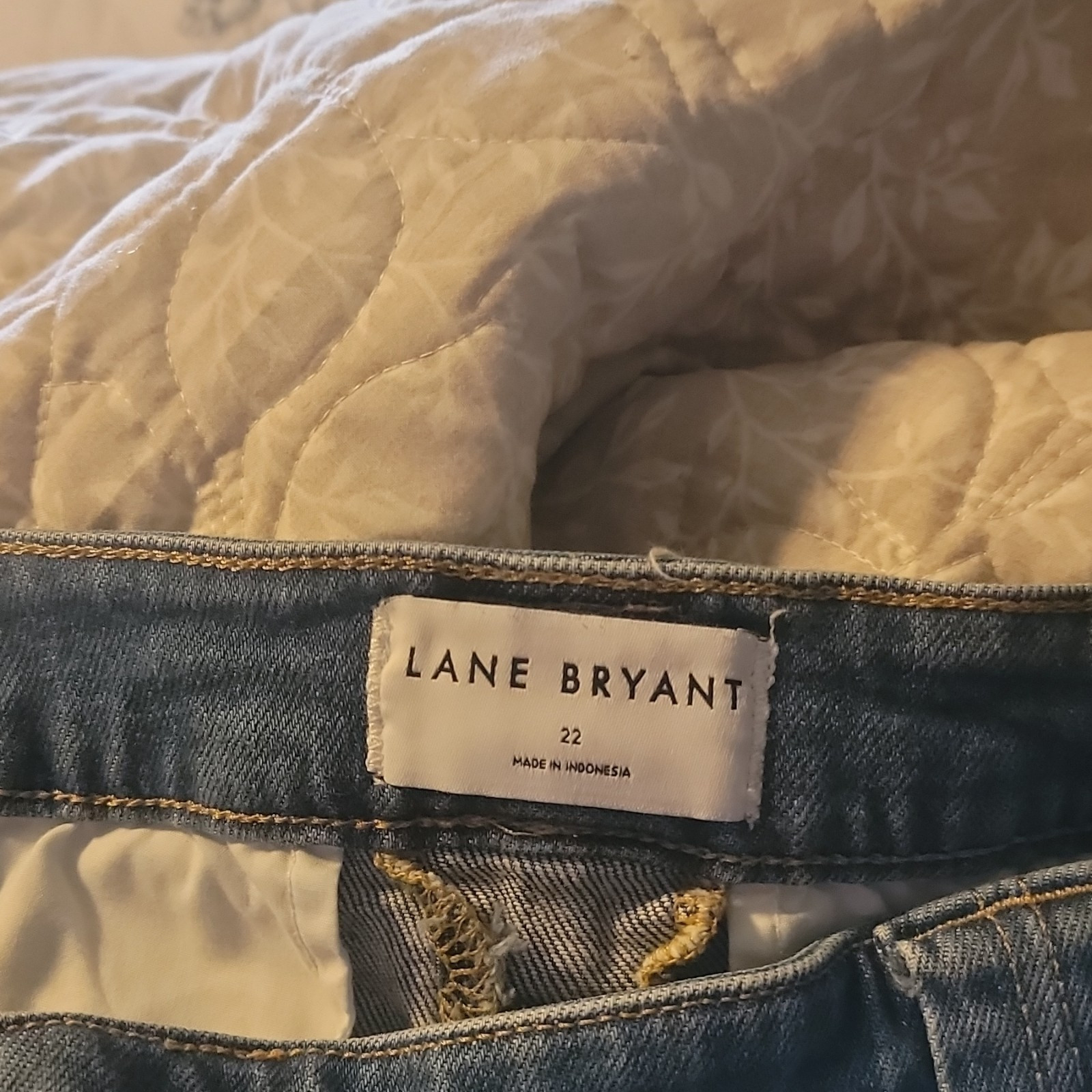 Lane Bryant Plus Size 22 Blue Denim Bermuda Shorts High Rise