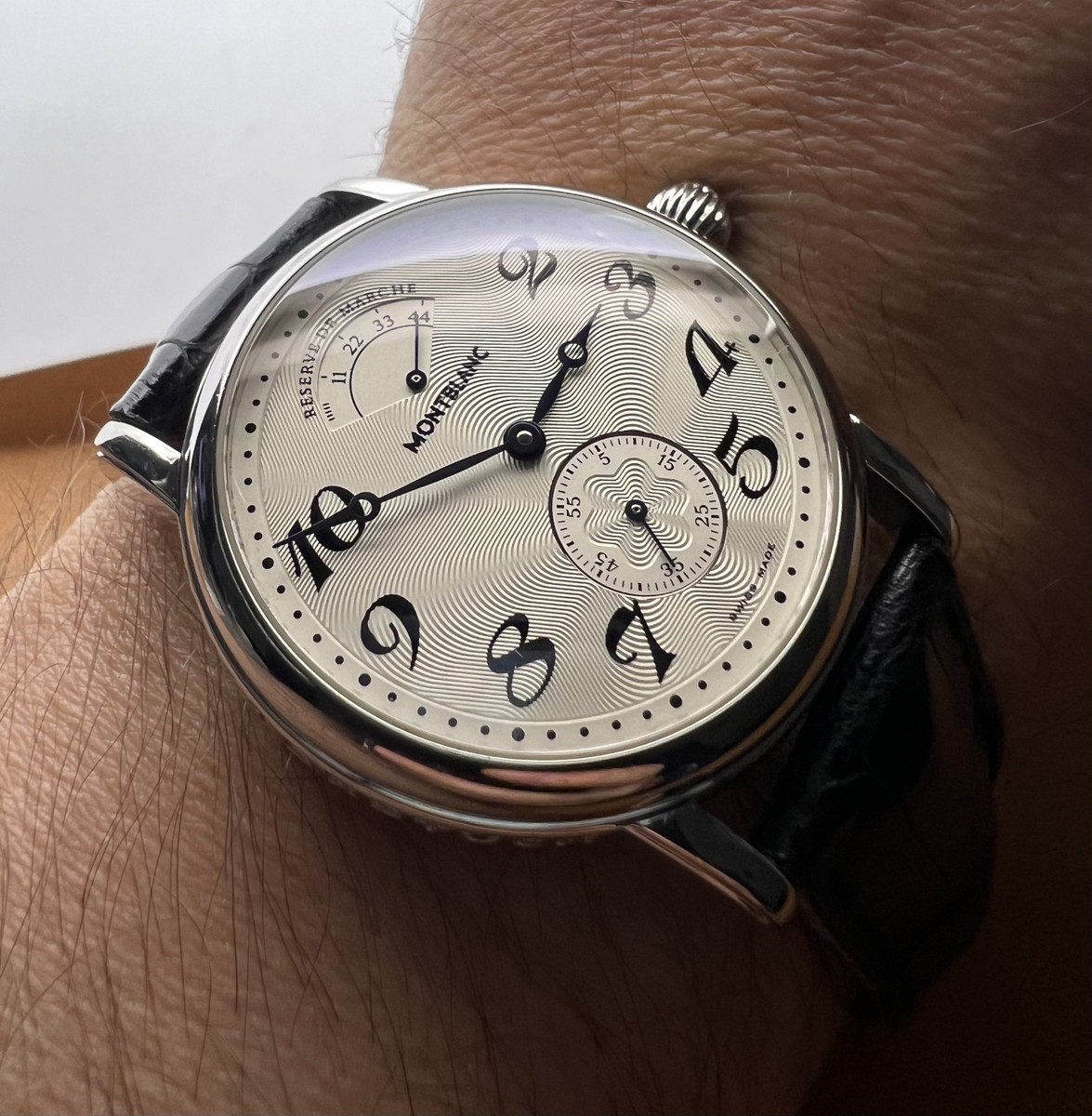 MONTBLANC MEISTERSTUCK MANUAL POWER RESERVE REF 7022 MEN'S WATCH