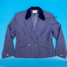 Pendleton Vintage 80's 100 Virgin Wool Blazer Lavender Velour Women's Size 8