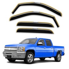 in-Channel Window Rain Guards Fit for For 2007-2013 Silverado/ Sierra Crew Cab