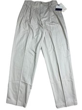 NOS 90s Liz Claiborne Lizsport Womens 12 Khaki Pleated High Rise Tapered Pants